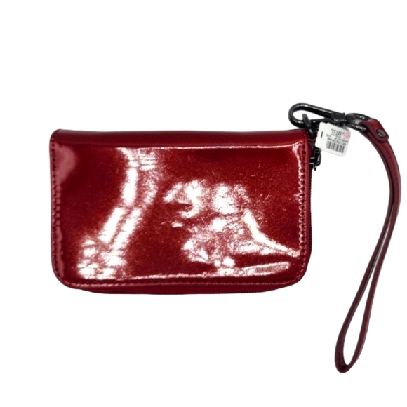 *NWT Chico's 6x4x1" Zip Wallet Patent Leather Red - Picture 5 of 6